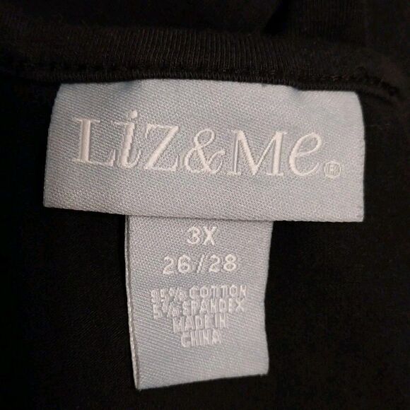 Liz & Me Tank Top Sz 3x (26/28) Black Polka Dot Trim Whimsigoth Corporate Goth - Picture 7 of 8